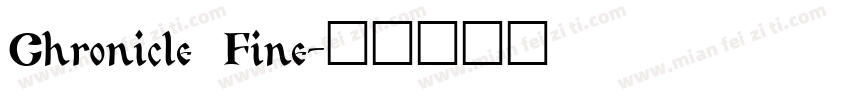 Chronicle Fine字体转换